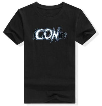 Original iCONic Brand 3 Color Logo Black Tee